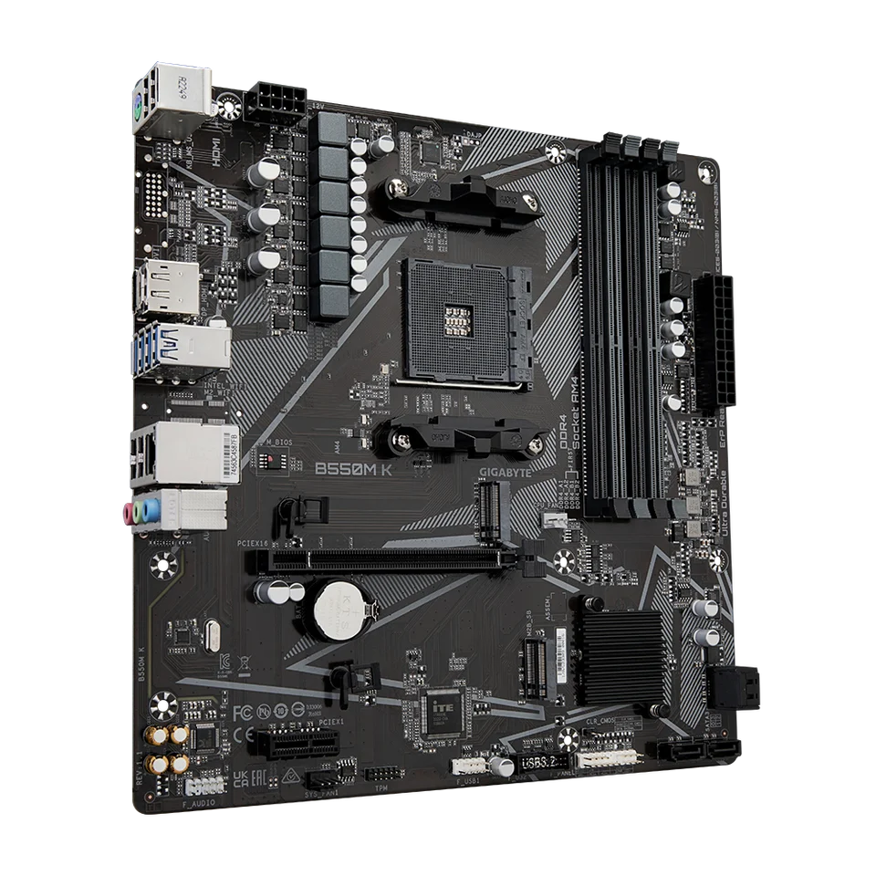 AMD Ryzen 5 5500 with GIGABYTE B550M K Motherboard and 16G(8G*2