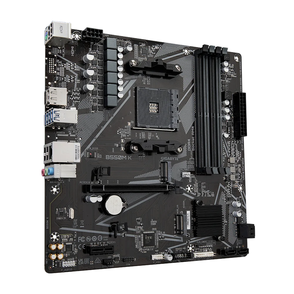 AMD Ryzen 5 5500, GIGABYTE B550M K 마더보드, 16G(8G * 2) DDR4 3200 RAM, CPU AM4, mae 5500 프로세서 메모리 키트