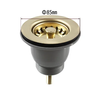 Talea Kit di scarto Corlor dorato lucido da 114 mm per lavello da cucina, colino a cestello in acciaio inossidabile, XJ303C024