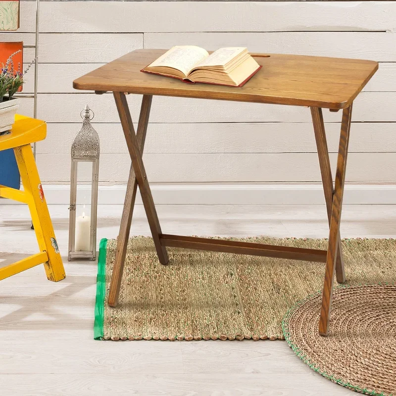 

PRESTO PRODUCTS COMPANY American Trails Arizona Folding Table with Solid Red Oak,Warm Brown