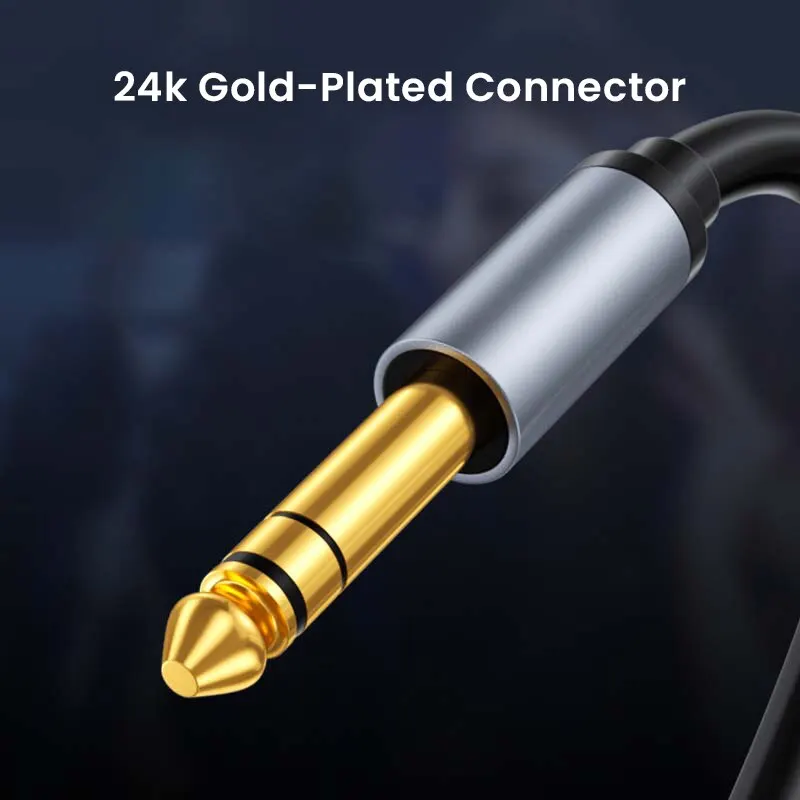 Premium 4FT TRS Bidirectional Stereo Audio Cable - 6.35mm to 3.5mm