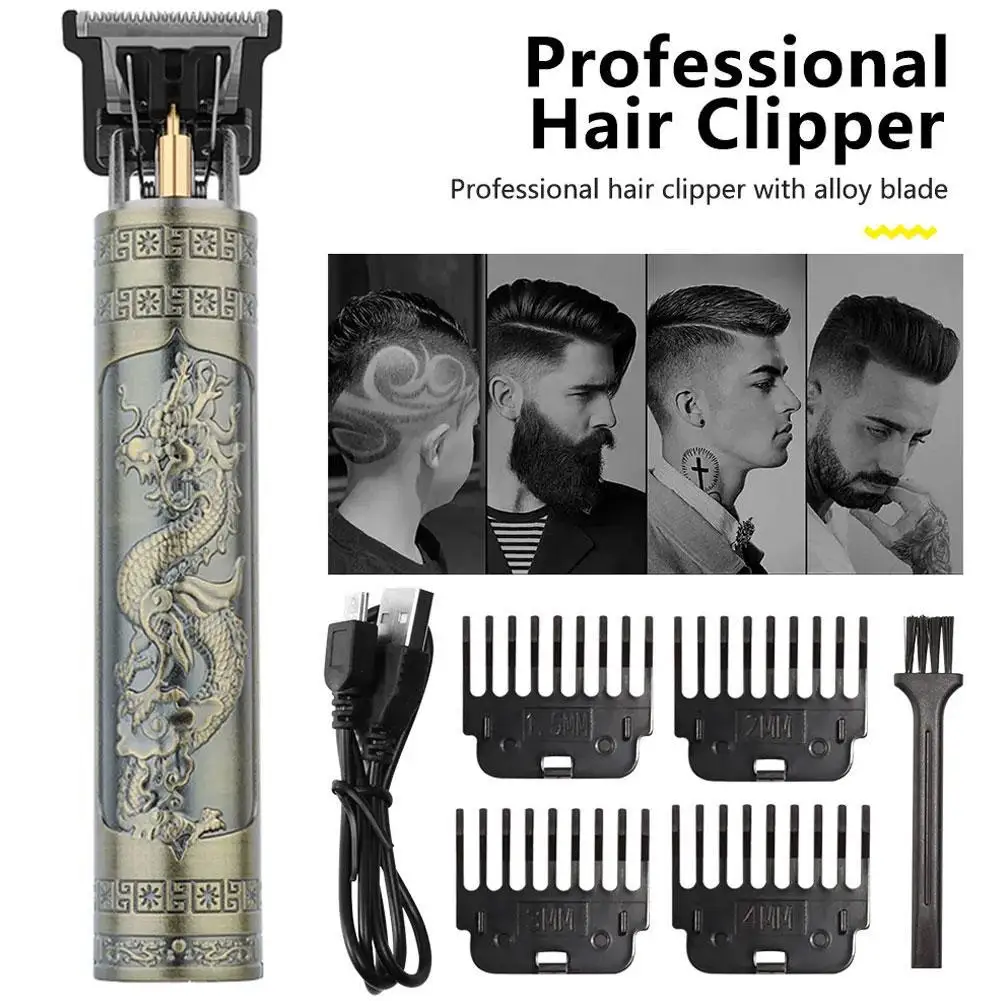 

T9 Rechargeable Hairdresser Shaver Electric Pusher Electric Pusher Oil Head Hair Carving Mark Shaver