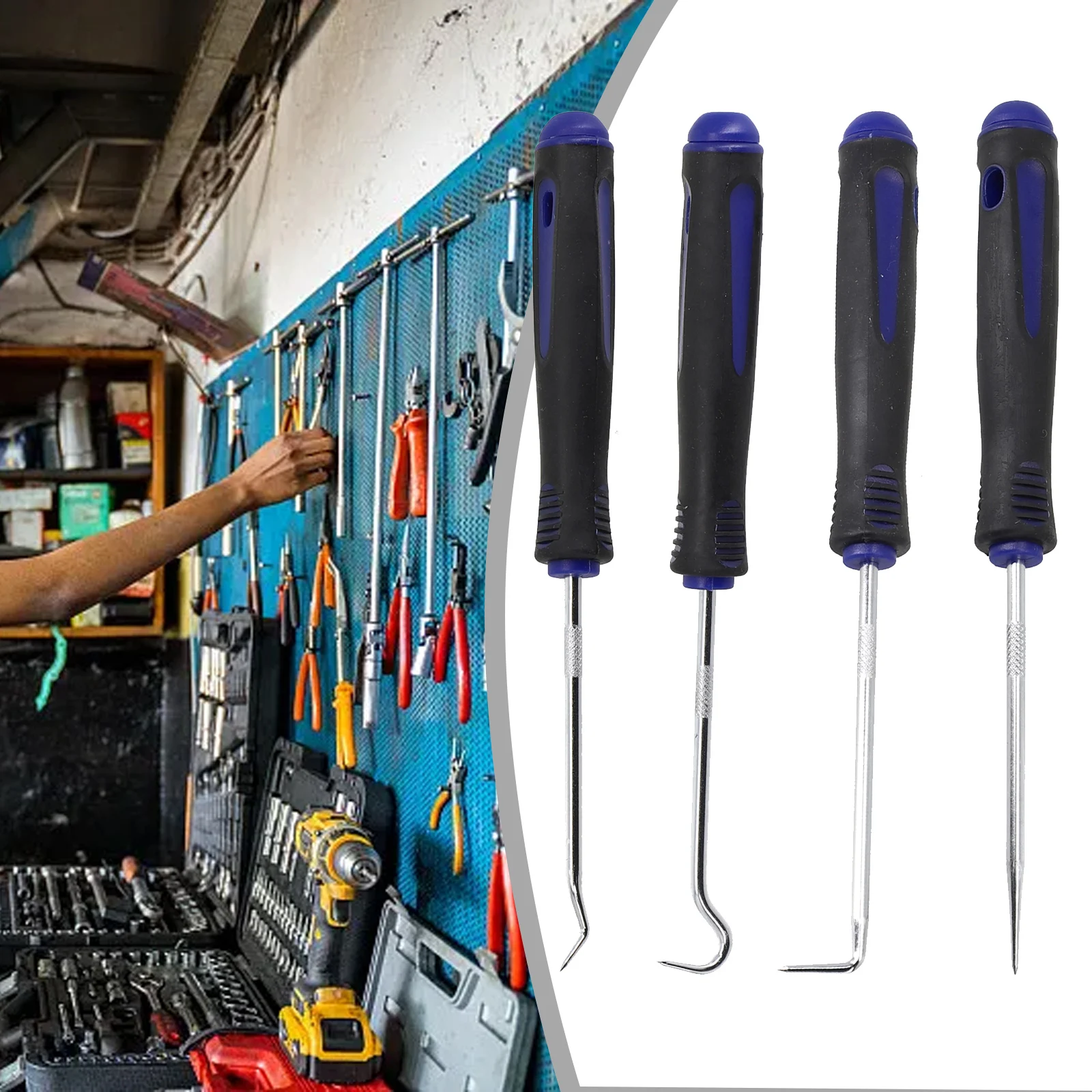 

4pcs Car Oil Seal Screwdrivers O-Ring Sealing Gasket Pick Puller Remover 16.5cm/6.5" Stainless Steel Hand-held Disassembly Tools
