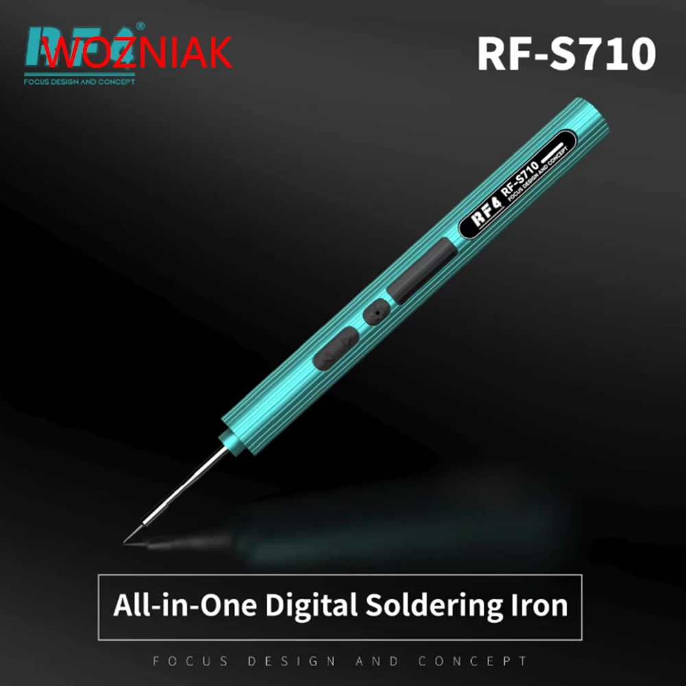 RF4 RF-S710 알루미늄 합금 휴대용 납땜 인두 C210 정밀 팁 타입-C 충전식 온도 조절 자동 절전 수리 도구