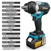 Gismis 1800N.M clé à chocs électrique sans brosse couple 1/2 pouces tournevis clé sans fil outil électrique pour Makita 18V batterie broche 5