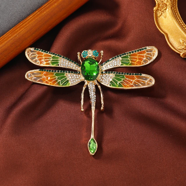 morkopela Green Brooch Pin for Women Girls Butterfly Cupid Insect Vintage Brooch Jewelry Coat