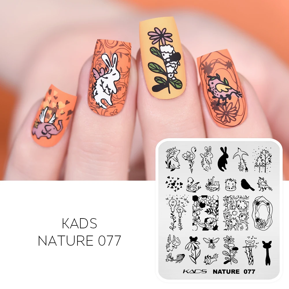 Nail Art Stamping Plate Animals Leaves Christmas Halloween Stencil for Nail Stamper Gel Polish Image Template Manicure DIY Tool 4