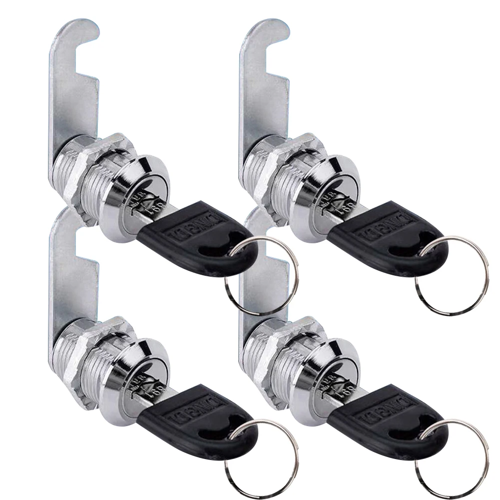 

1 Set 4xCam Lock Mailbox Drawer Locker+2 Keys For Door New Letter Box Cabinet Cupboard Household Door Lock Hardware Tools