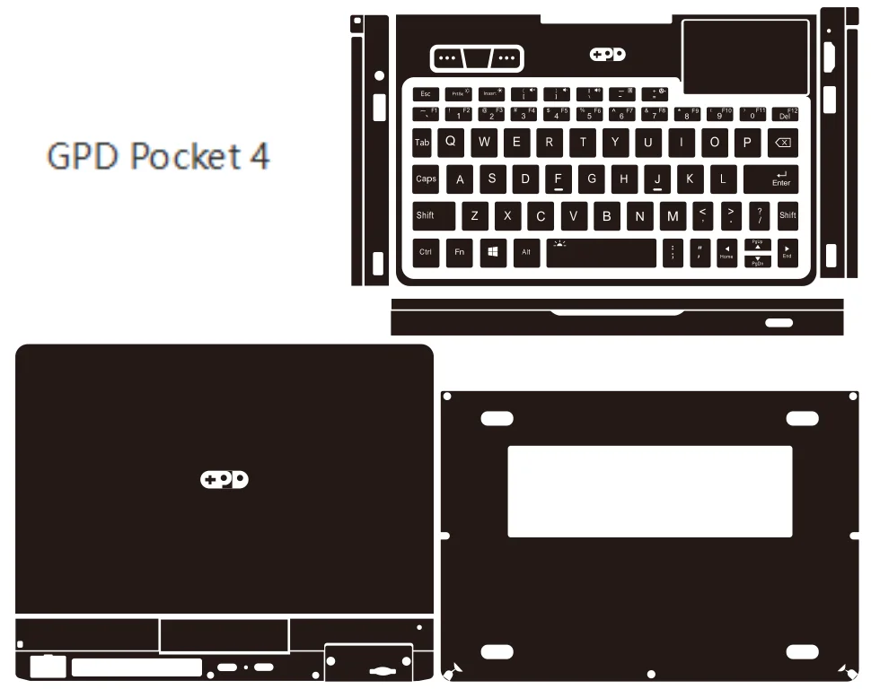 For GPD Pocket 4 8 inch GPD Pocket 3 Full Body Laptop Vinyl Decal Cover Sticker skin protector