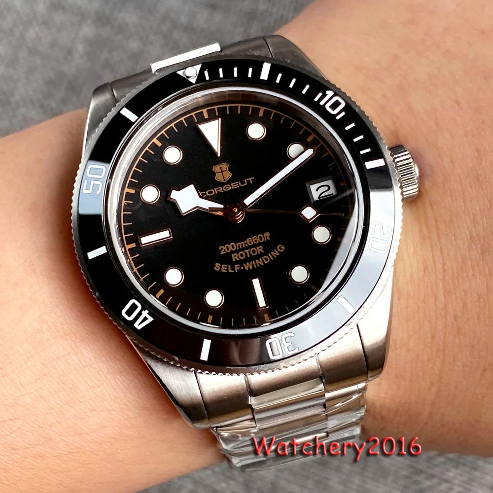 

Corgeut Luxury Brand Black Dial Men Japan NH35 Automatic Mechanical Watch Sport Steel Mechanical Wrist Watches