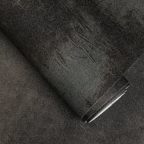 블랙 빈티지 PVC 벽지 종이 비닐 콘크리트 벽 효과 벽지, 레트로 일반 질감, 침실 거실 배경, 홈 장식 2