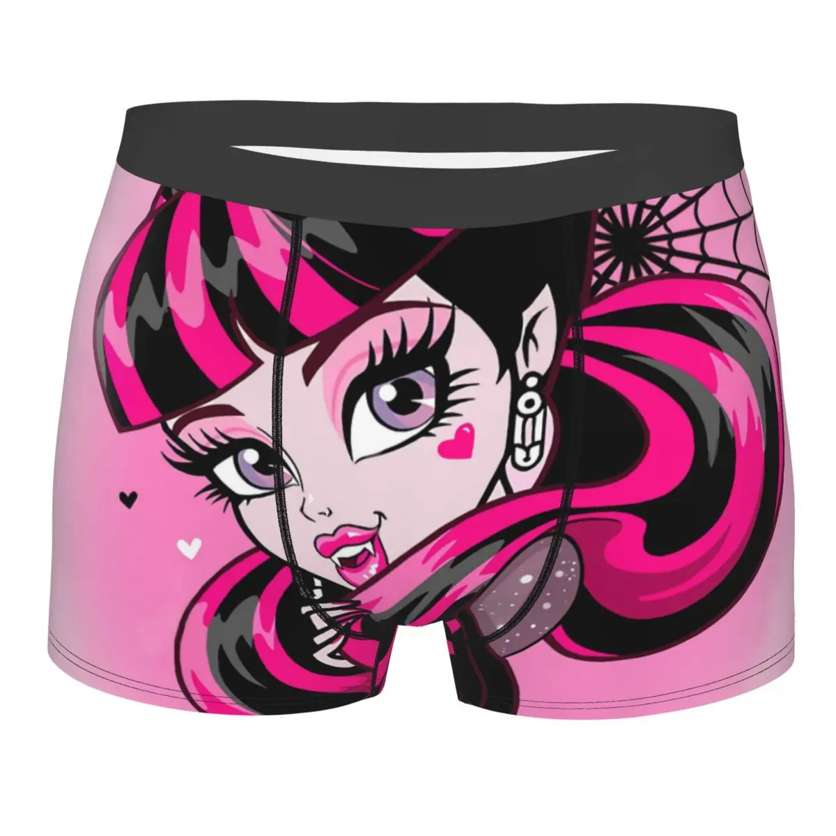 Monster High Doll Draculaura Mutande Con Stampa Rosa Mutandine Di Cotone Biancheria Intima Maschile Ventilare Pantaloncini Boxer Slip