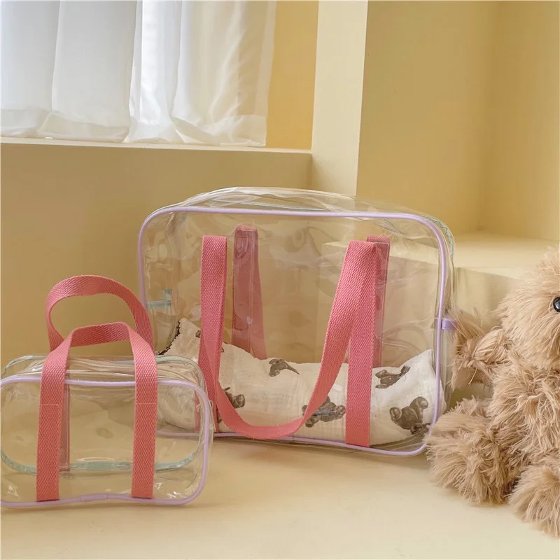 Swimming Beach Bag Transparent Waterproof Bag Travel Large Capacity Mommy Bags Shopping Portable Storage Diaper Bags 3