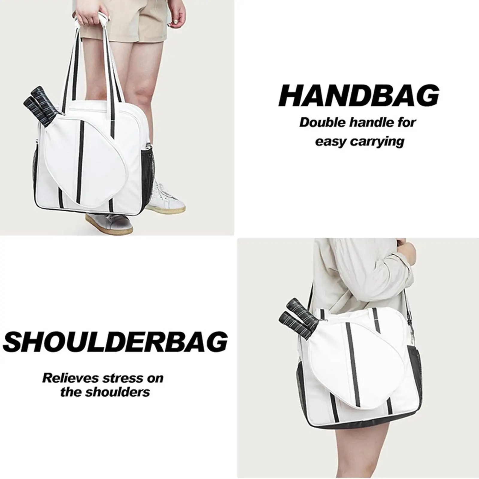 Pickleball Bag Multipurpose Sports Racquet Carry Bag Pickleball Tote Bag