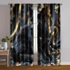 2pcs, Creative Curtains Moire Cat Machine Washable (without rod) Outdoor Decorations for Bedroom Living Room Window Treatment 1