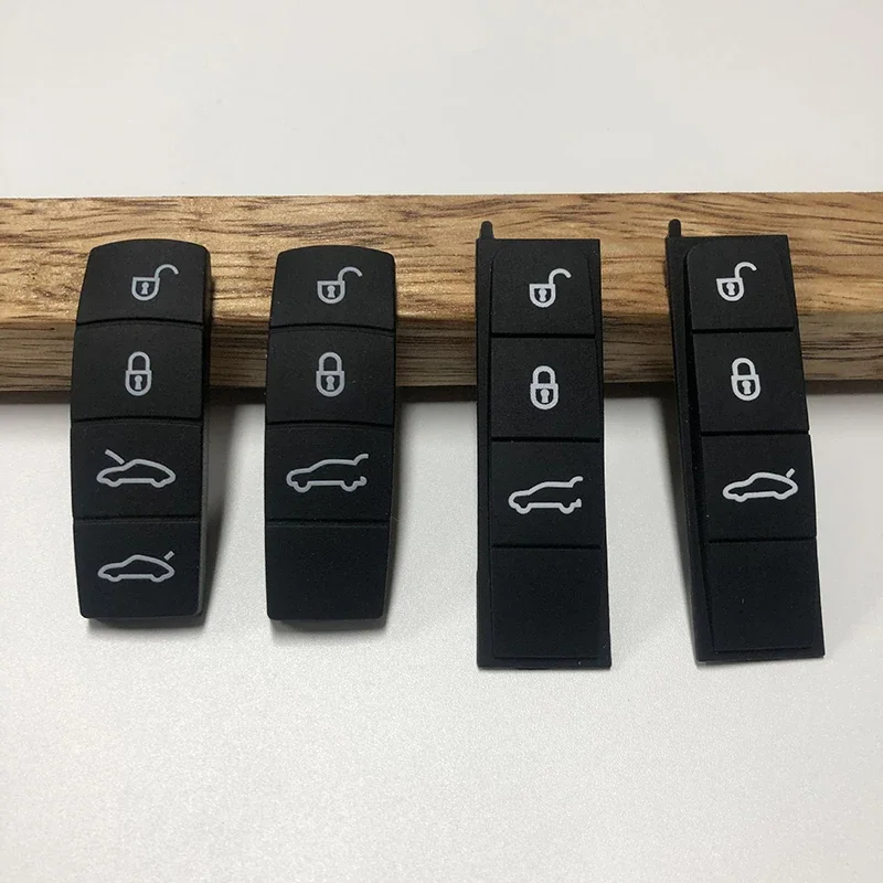 Key Button Pad Replace Fit for Porsche Cayenne Panamera Cayman Macan Boxster 718 Silicone Remote Keyless Shell Middle Button key case car key shell car remote key car key key shell