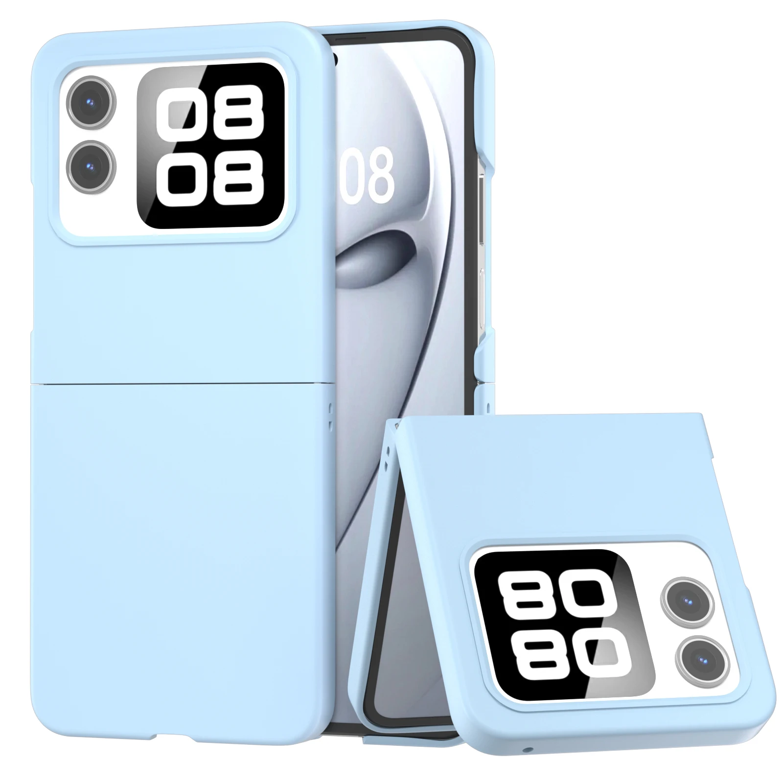 Ultra-Thin Soft Touch Silicone Case for Foldable Phones - Super Slim Protective Cover with Anti-Fouling Hard PC Back