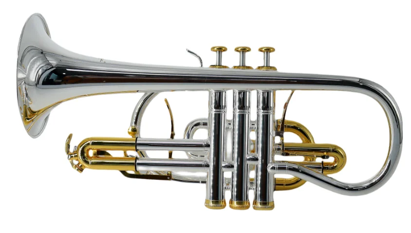 High Quality Bb Key Silver Cornet Trumpet with Trigger JYCT408S