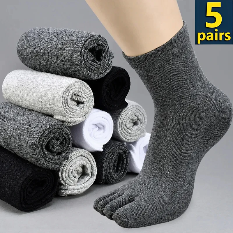 Chaussettes Cinq Orteils Fitness Respiration 6 Paires De Chaussettes à Doigts Séparés (Five Toes) Pour Homme - Course à Pied, Fitness - Taille 39-46 Lot Chaussettes Fitness Doigts