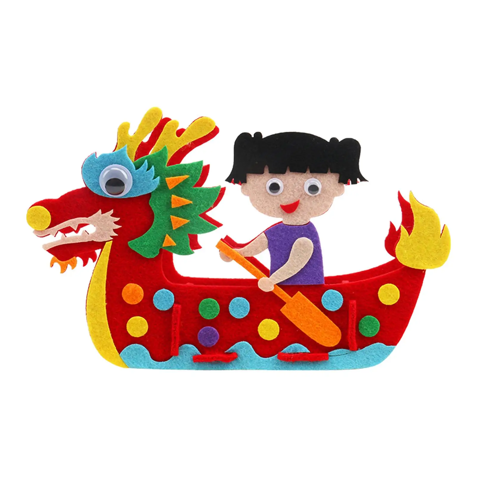 DIY Felt Craft , Dragon Boat Festival Children Hand Craft Art DIY Non Woven Toy, for Activity Girls Boys Dragon Boat Festival