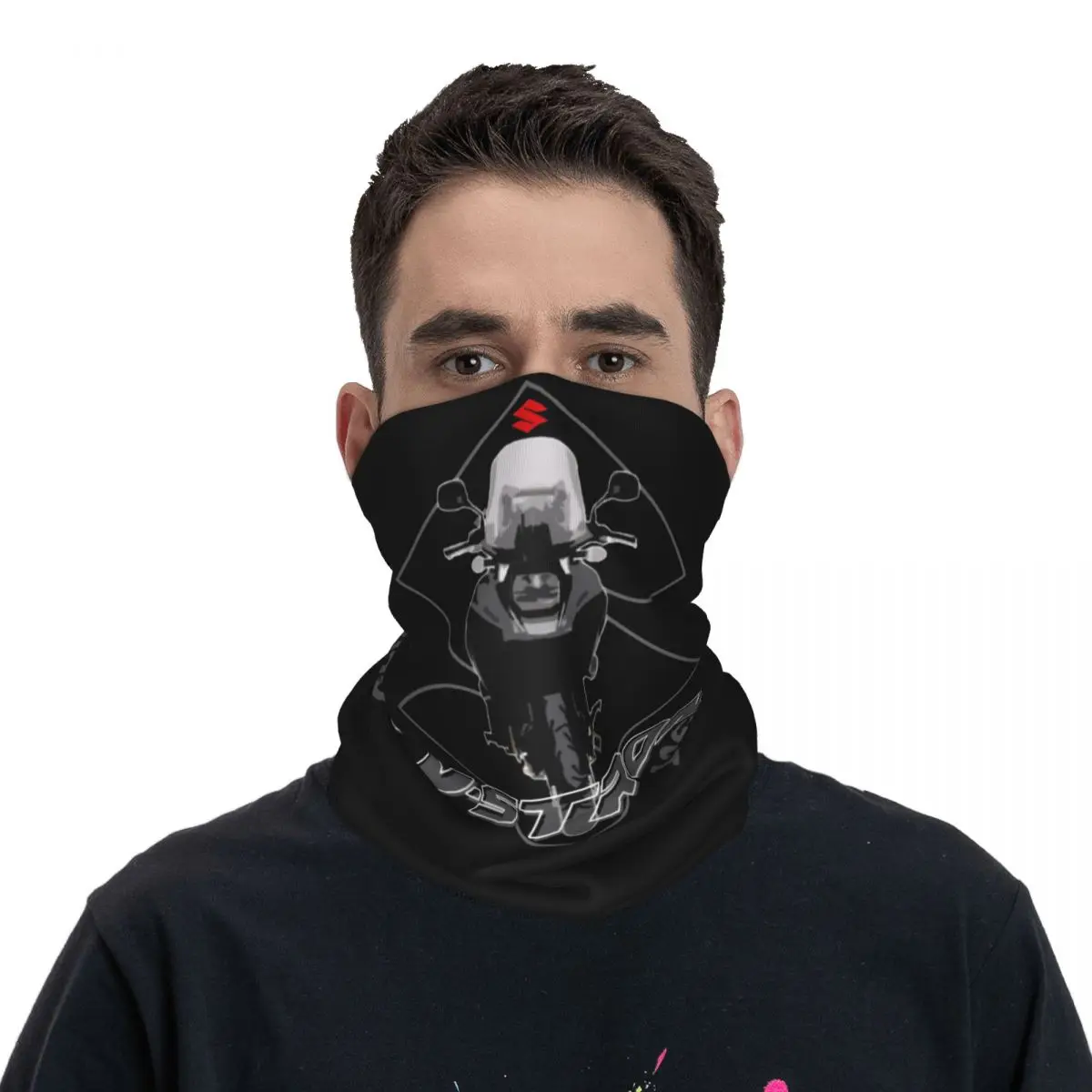 

New Vstrom 1050 Black Face Scarf Accessories Neck Gaiter V-strom Motorcycle Bandana Summer Cycling Headwear for Men