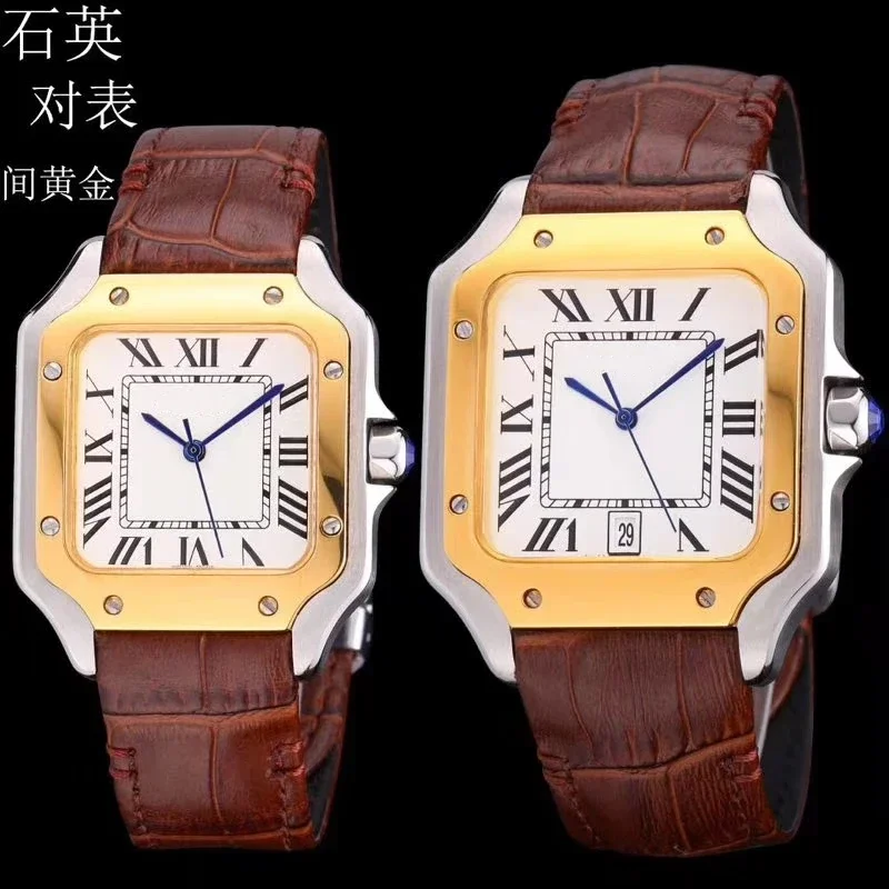 

Luxury New Men Women Quartz Watch Black Leather Blue Black Sport Watches
