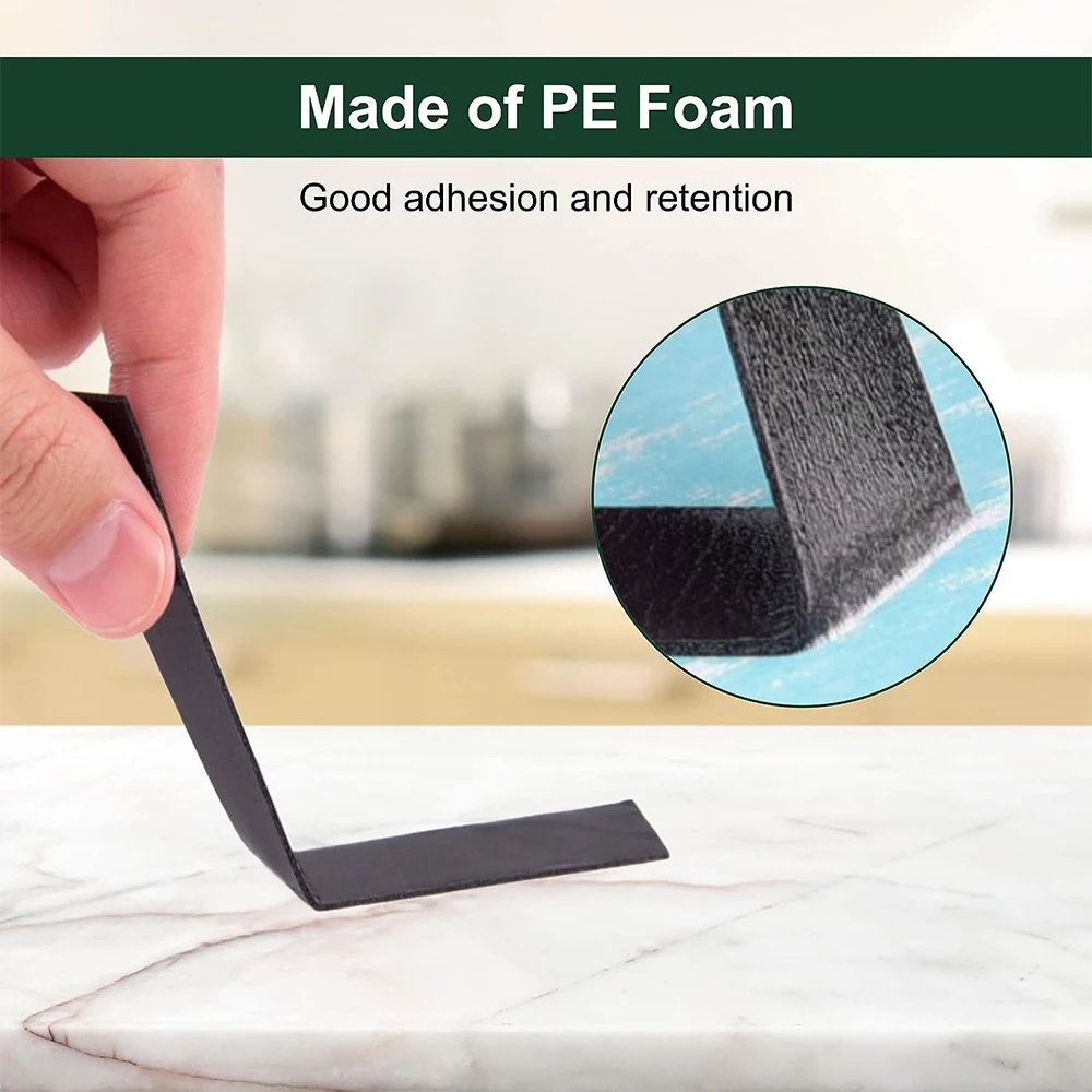 6-50cm Width Double Sided Foam Tape 10M Black PE Sponge Ultra-strong Self-adhesive Waterproof Heavy Duty Mounting Tape