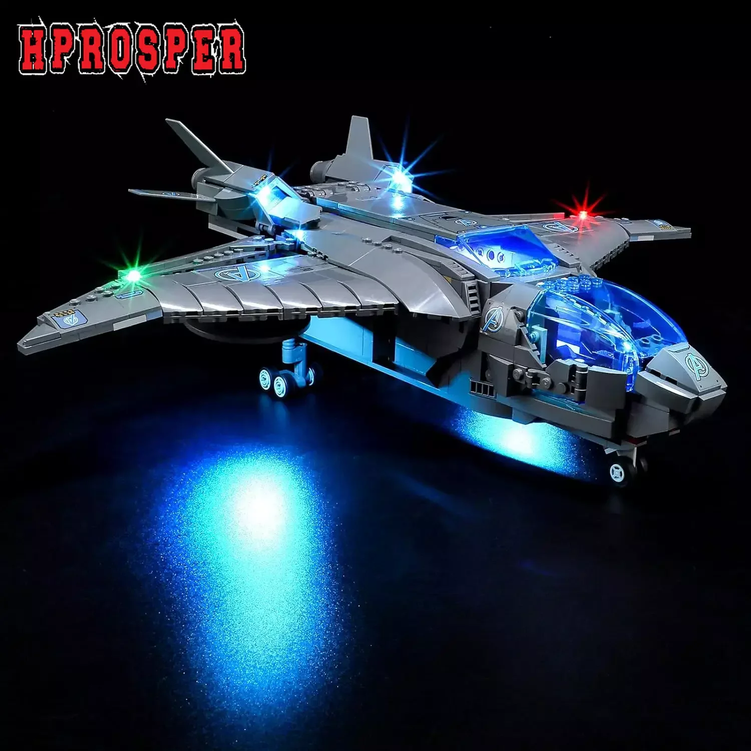Hprosper 5V Led Light Per 76248 Marvel The Avengers Quinjet Lampada Decorativa Con Scatola Batteria (Non Includere Blocchi Lego)