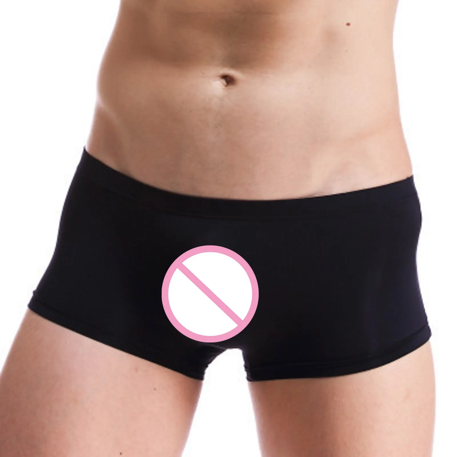

Boxer Men Underwear Ice Silk Transparent Triangle Thin Low Waist Summer Underwear Thongs Boxershorts Underpants Trunks Panties