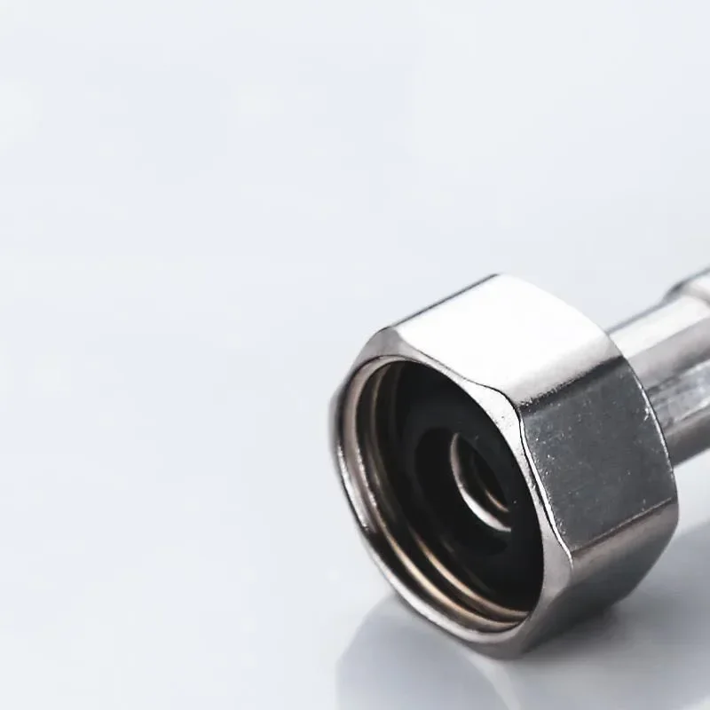 Plumbing Hose G1/2'' Stainless Steel Nylon Braided Tube Pipe Hose Silicone Plumbing Thermoresistant Tap Basin Faucet Sink Kitchen Bathroom