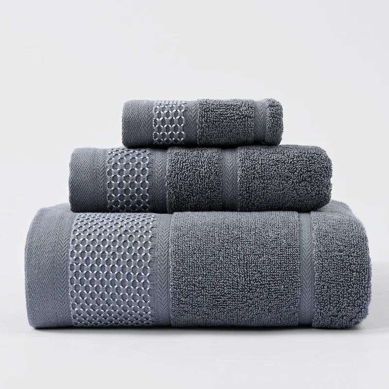 3pcs/set Cotton Hand Shower Towels Bath Towel for Adults High Absorbent Home Hotel Pure Thick Towels Bathroom Bath Towel