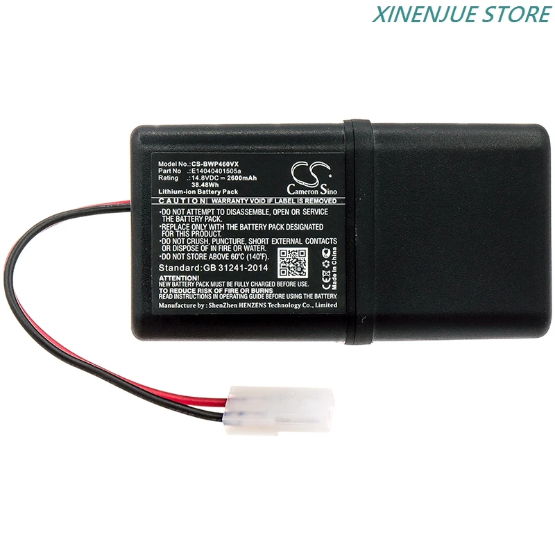 Vhbw Batteria Di Ricambio Per Aspirapolvere BObsweep E14040401505a – Li-Ion 2600mAh, 14.8V, Alta Capacità