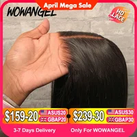 Wow Angel 5x5 Wear Go HD Lace Closure Glueless Wigs 28in Malaysian Straight Wig Pre Plucked Human Wigs Ready to Go Wig For Woman 1