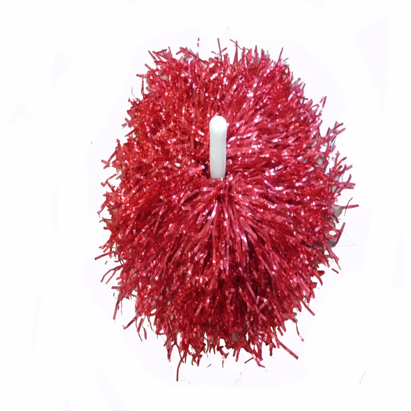 Pompoms for Cheerleader, 10Pcs, Cheer Pompons, Cheerleading Supplies Factory, Color and Handle Can Choose, High Quality, 80g
