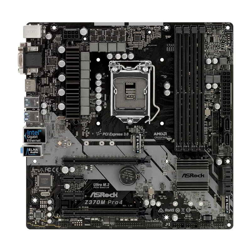 Scheda Madre Asrock Z370M Pro4 Micro Atx Lga1151 Usata