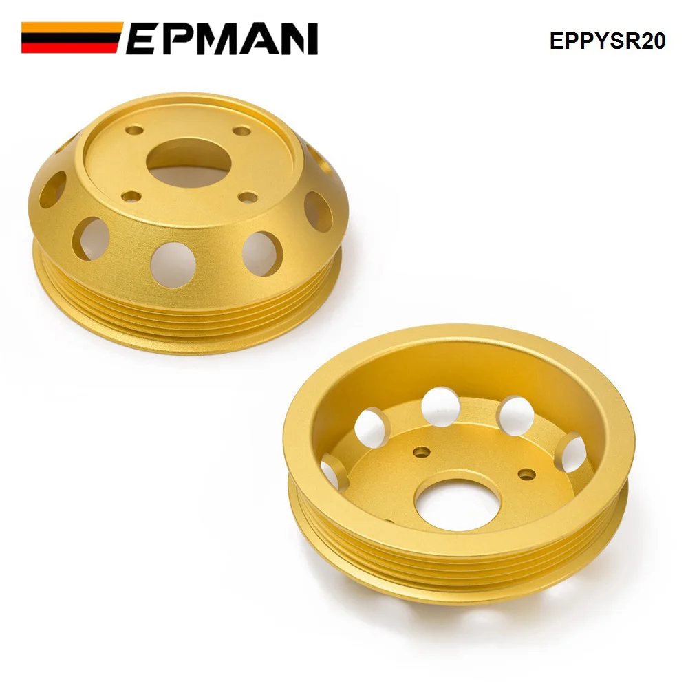 EPMAN Underdrive Crank Pulley JDM Tune For Nissan S15 S14 SR20 Engine Motor Bay Gold EPPYSR20