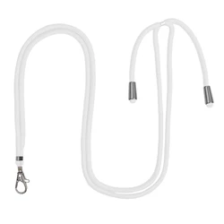 Adjustable Crossbody Cell Phone Lanyard with Clear Tether Tab (1pcs White Lanyard)