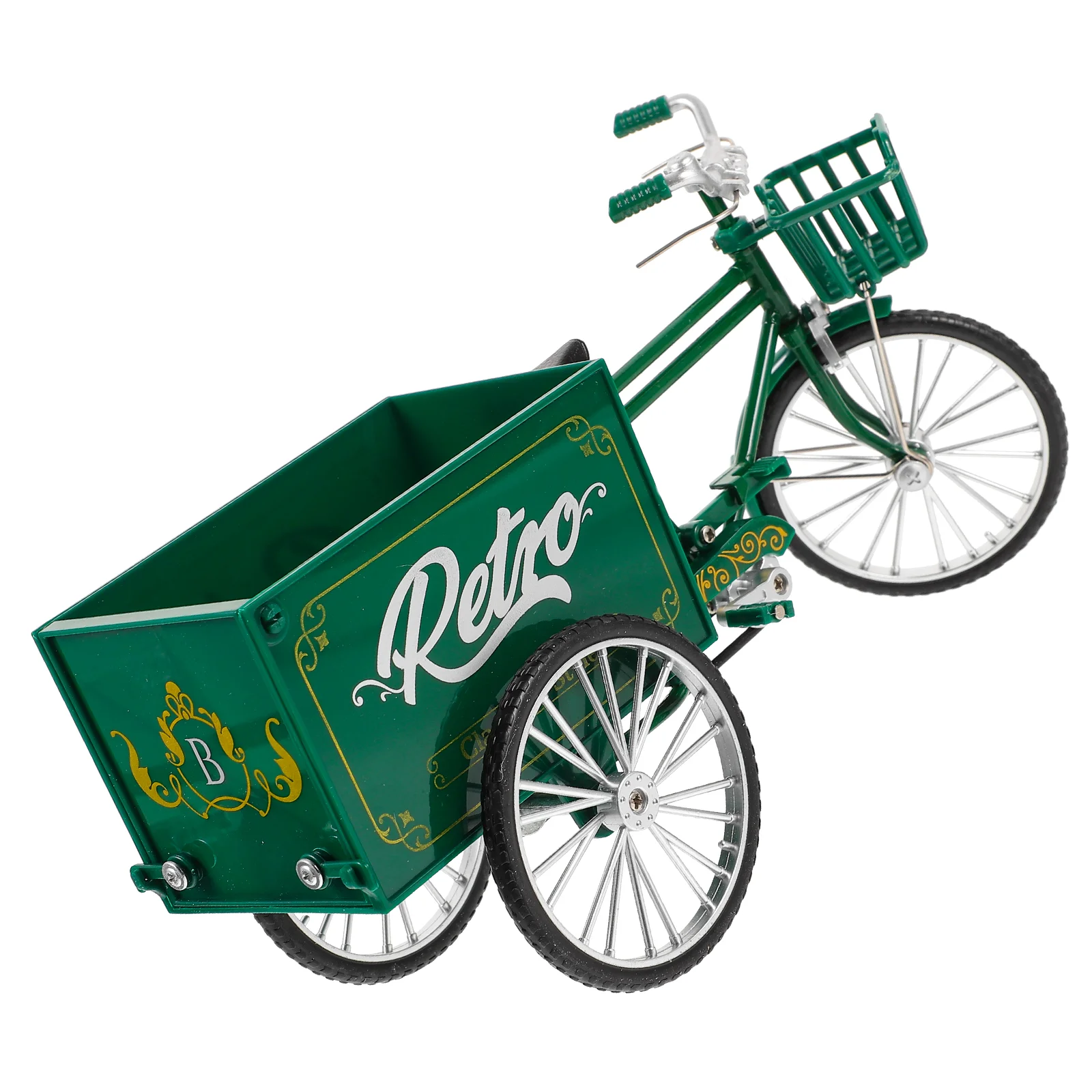 

Tricycle Model Crafts Desktop Decoration Ornament Crafting Vintage Shaped Cabinet Retro Office