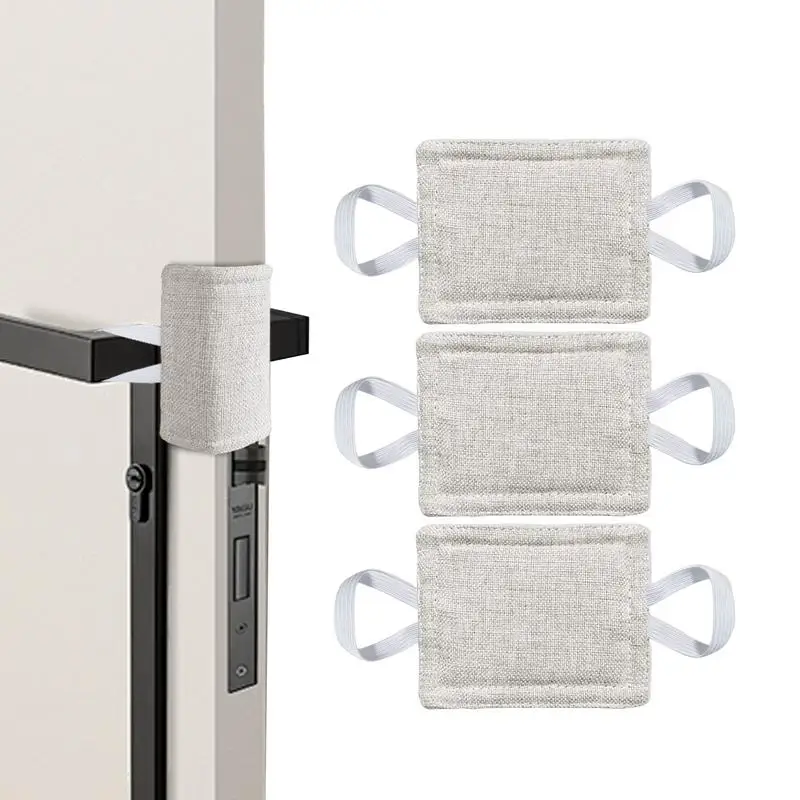 

3pcs Door Handle Silencer Latch Covers New Silicone Door Handle Stopper Quiet Closer Door Lock Cover Doorknob Mute Latch Cover