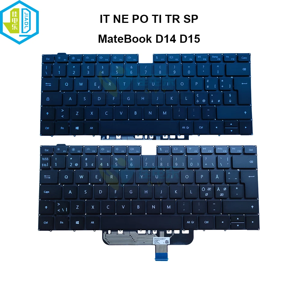 

NE PO Italian French Thai Spanish Keyboard For Huawei MateBook 14 D14 D15 KLW-W09 Boh-WAQ9L NBL-WAQ9R Magicbook 15 BOH-WAH9HN