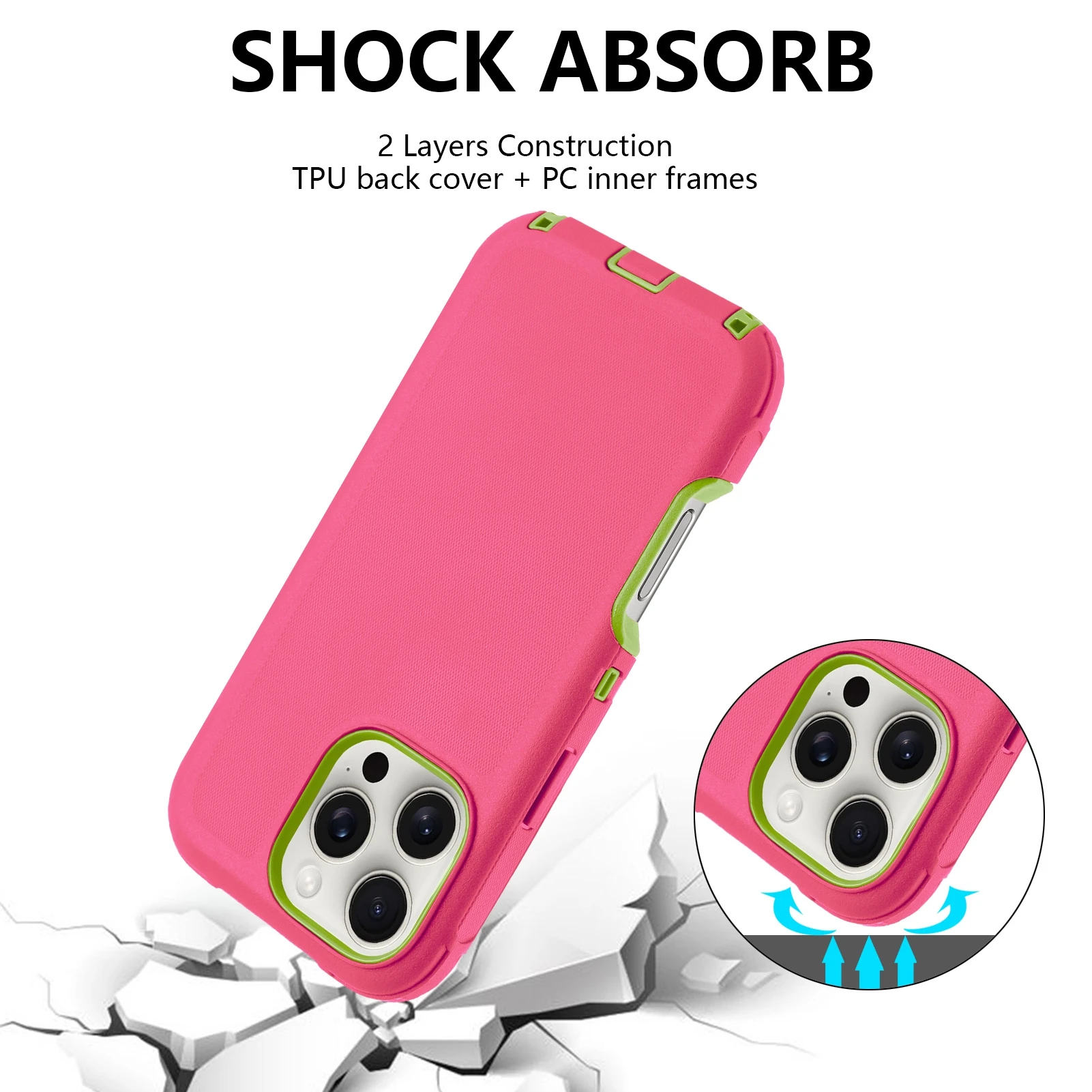 Armor Shockproof Defender Phone Case – Durable Hard PC+TPU Back Cover