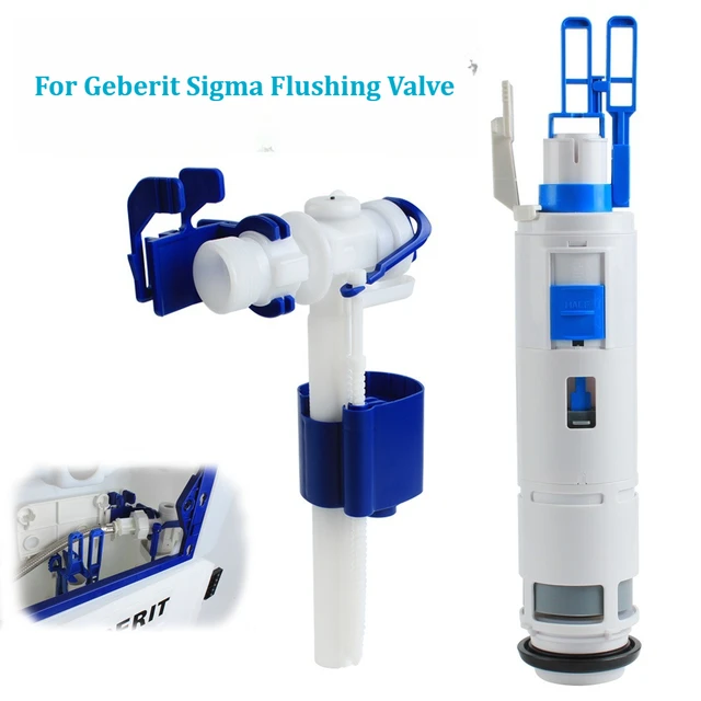 ชุดวาล์วเติมน้ำและวาล์วกดชักโครก รุ่น Typ383 Typ212 ใช้ได้กับถังพักน้ำแบบซ่อน Geberit Sigma รุ่น UP300 320 700 Geberit 1