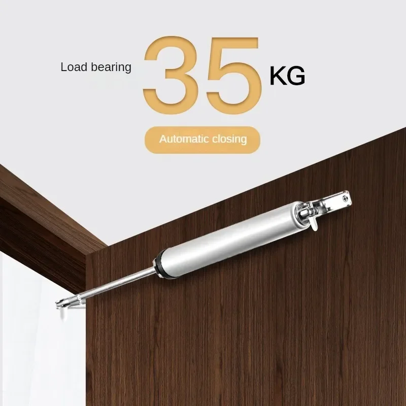 Soft Closing Automatic Door Closer 35KG Pneumatic Adjustable Speed Positioning Door Stop Protective Holder Hardware door closer