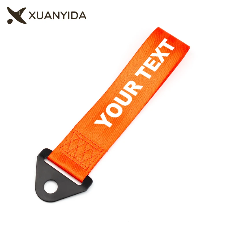 רצועת גרירה מותאמת אישית אישית אישית את לוגו הטקסט שלך גרירה חבל סרט אביזרים לרכב אוטומטי קרוון חבלים רצועת גרירה פגוש