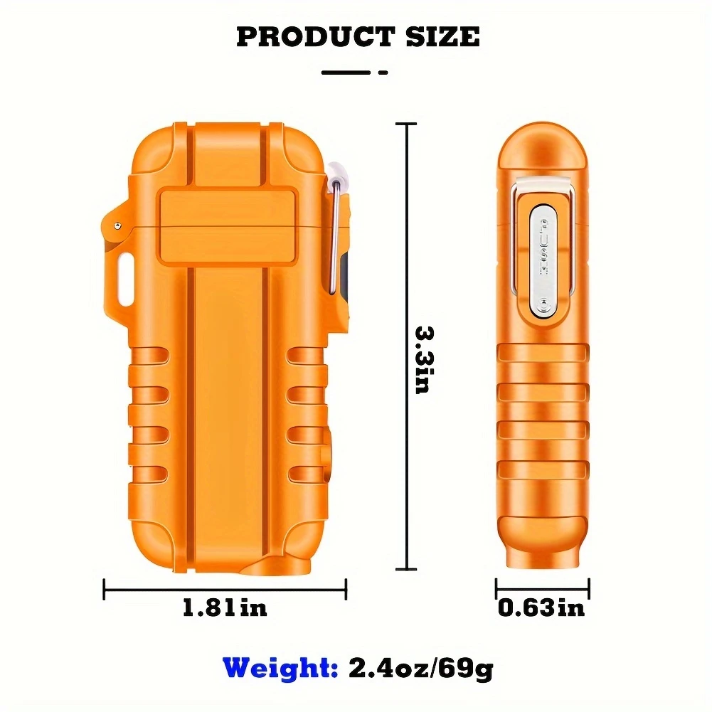 2024 Waterproof Windproof Lighter, Rechargeable Electric Lighter with Lanyard and 360 Rotatable Extended Hose- Ideal for Hiking 3