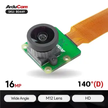 Modulo fotocamera IMX519 da 16mp con obiettivo M12, avvolgibile a colori grandangolare per Raspberry Pi e OpenHD