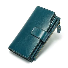 

Brand Genuine Leather Wallet for Men Luxury Long Wallet Women Credit Card Case Cash Purse Ladies Fashion Purse 2022