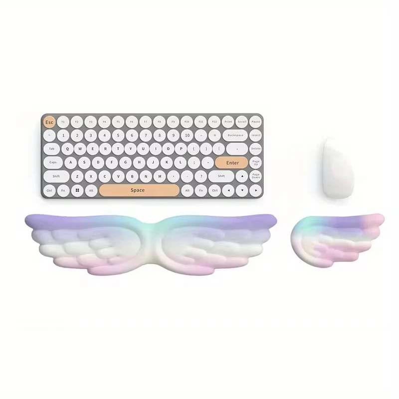 Ergonomic Angel Wings Anti-Slip Mouse and Keyboard Wrist Rest Pad