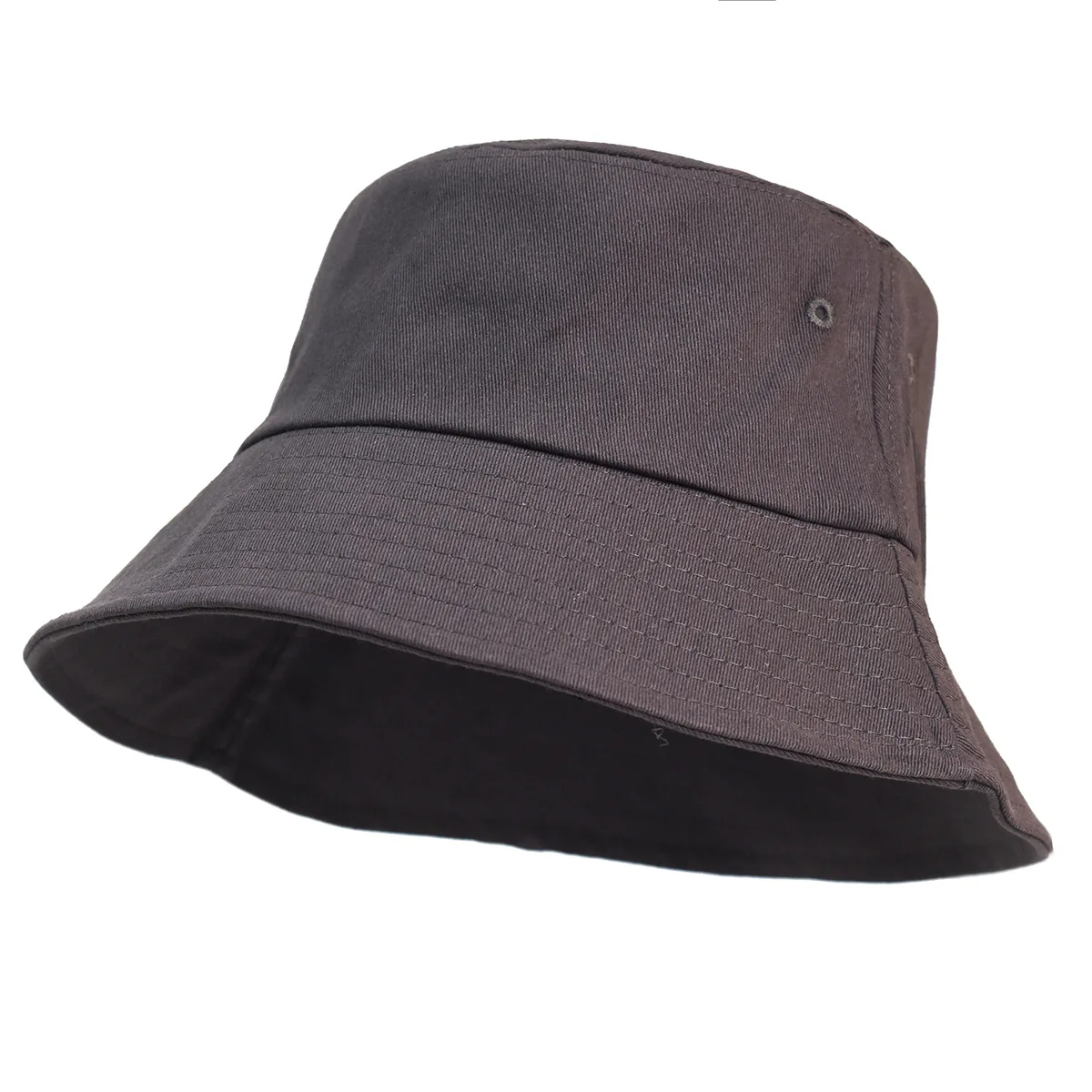 Big Head Man Sonnenhut in großer Größe für Damen, blanker Fischerhut aus reiner Baumwolle, Panama-Kappe, Übergröße, Bucket Hats, 60–61 cm – Detail 2