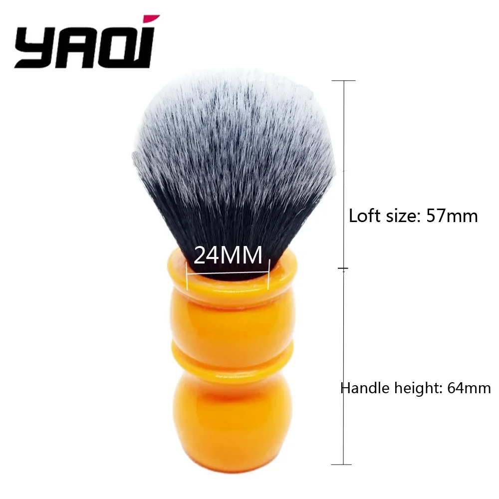 2026 야치 24mm 부드러운 합성모 좋은 턱시도 매듭 오렌지 핸들 면도 브러쉬